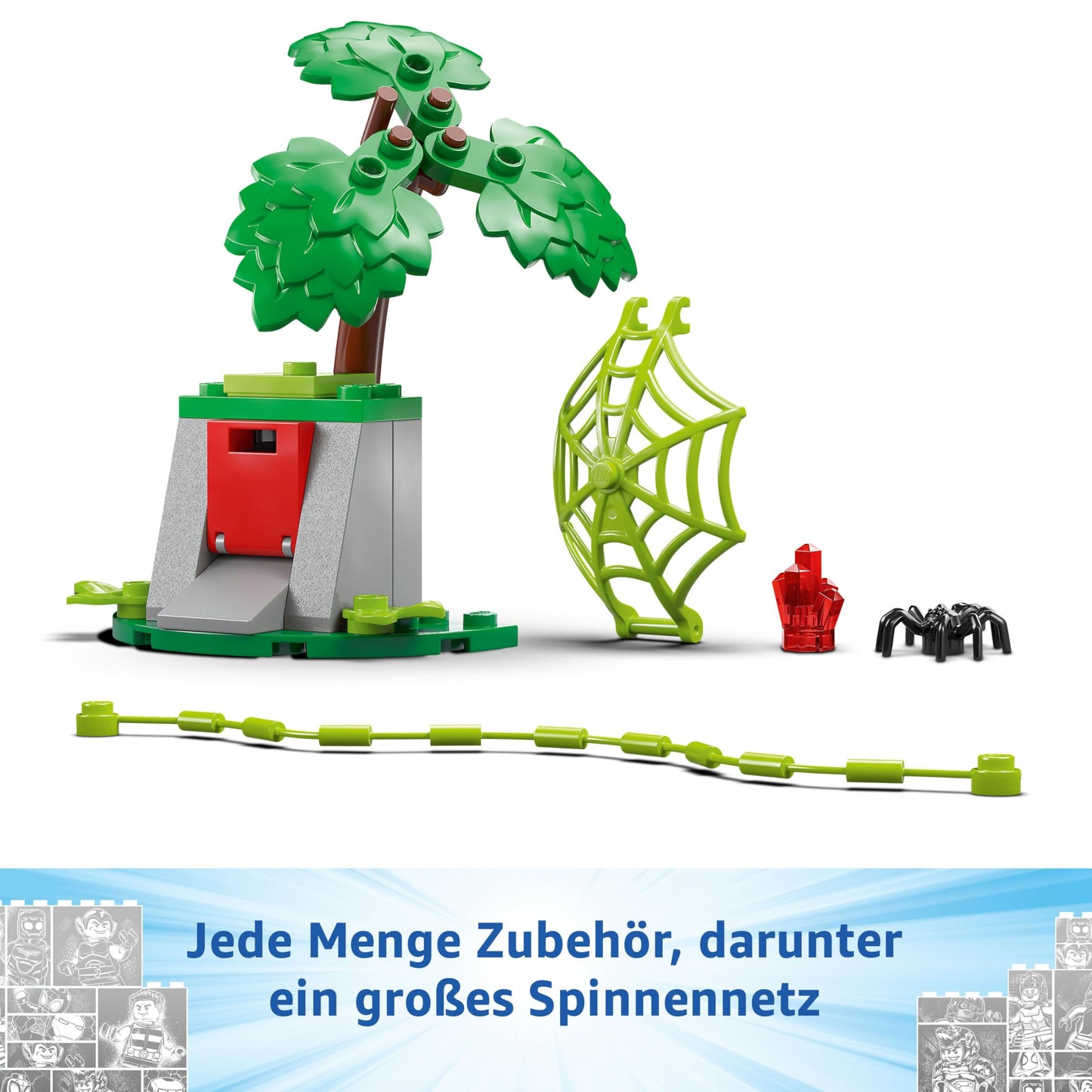 LEGO Marvel action fun with Spin and Electro in their dinosaur speedsters, buildable superhero car for boys and girls aged 4 and up, hero set with toy car, Spidey and his super friends 11198