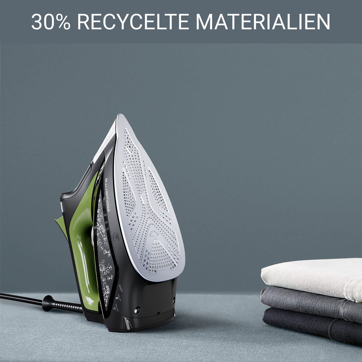 Rowenta Eco Intelligence Fier de călcat cu aburi, 2700 Watt, eliberare continuă a aburului: 45 g/min., impuls de abur: 180 g/min., talpă Laser Microsteam400 HD 3De, funcție anti-picurare, negru/verde, DW6330 - DW6330D1