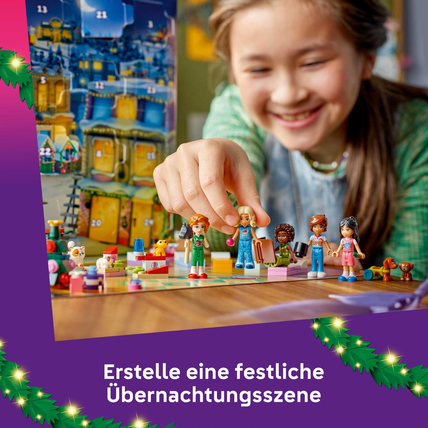 LEGO Friends Advent Calendar 2025 - Christmas toy with 24 surprises including 5 minifigures, 5 animal figures and lots of accessories - children's gift for girls and boys aged 6 and over - 42668