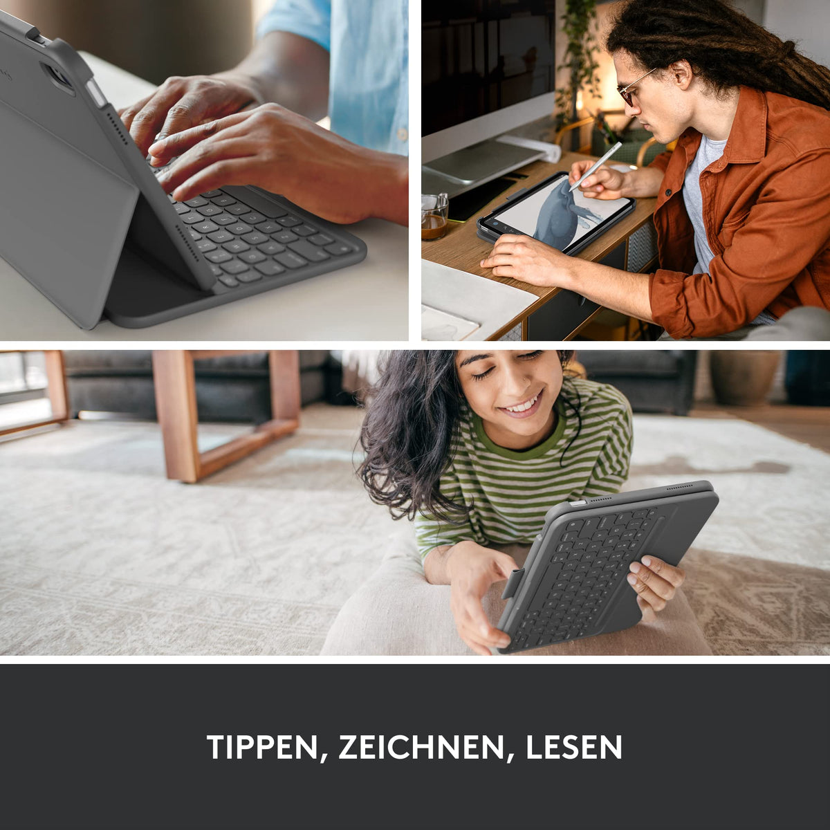 Logitech Slim Folio Tastatur-Cover pentru iPad (a 10-a generație și A16) - 920-011423
