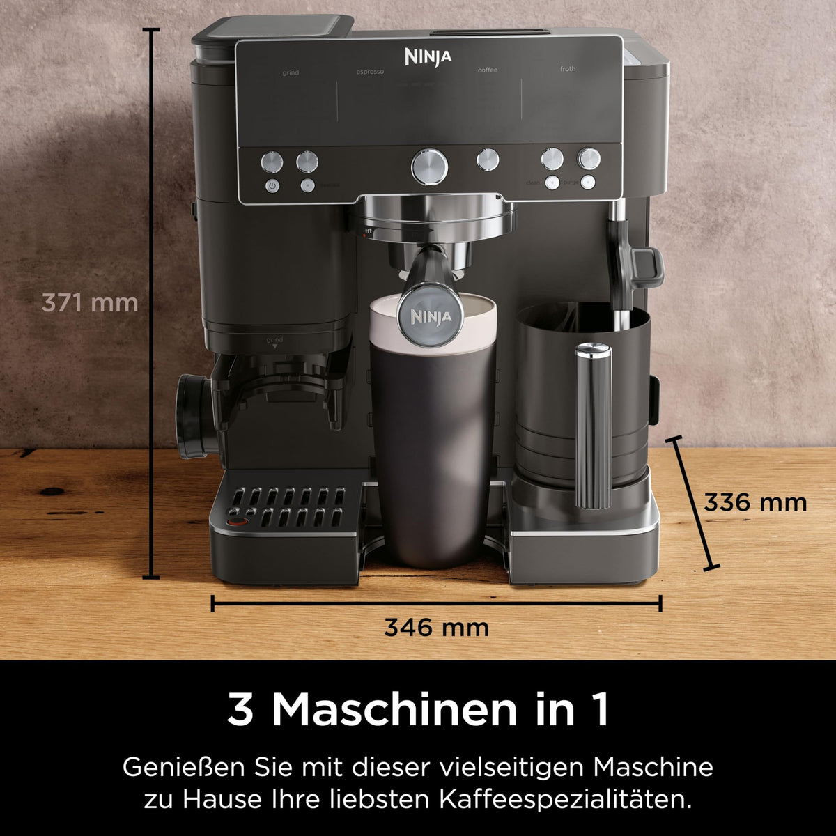 Ninja Luxe Premier 3-in-1-Masina de cafea Negru de miezul nopții ES601EUBK