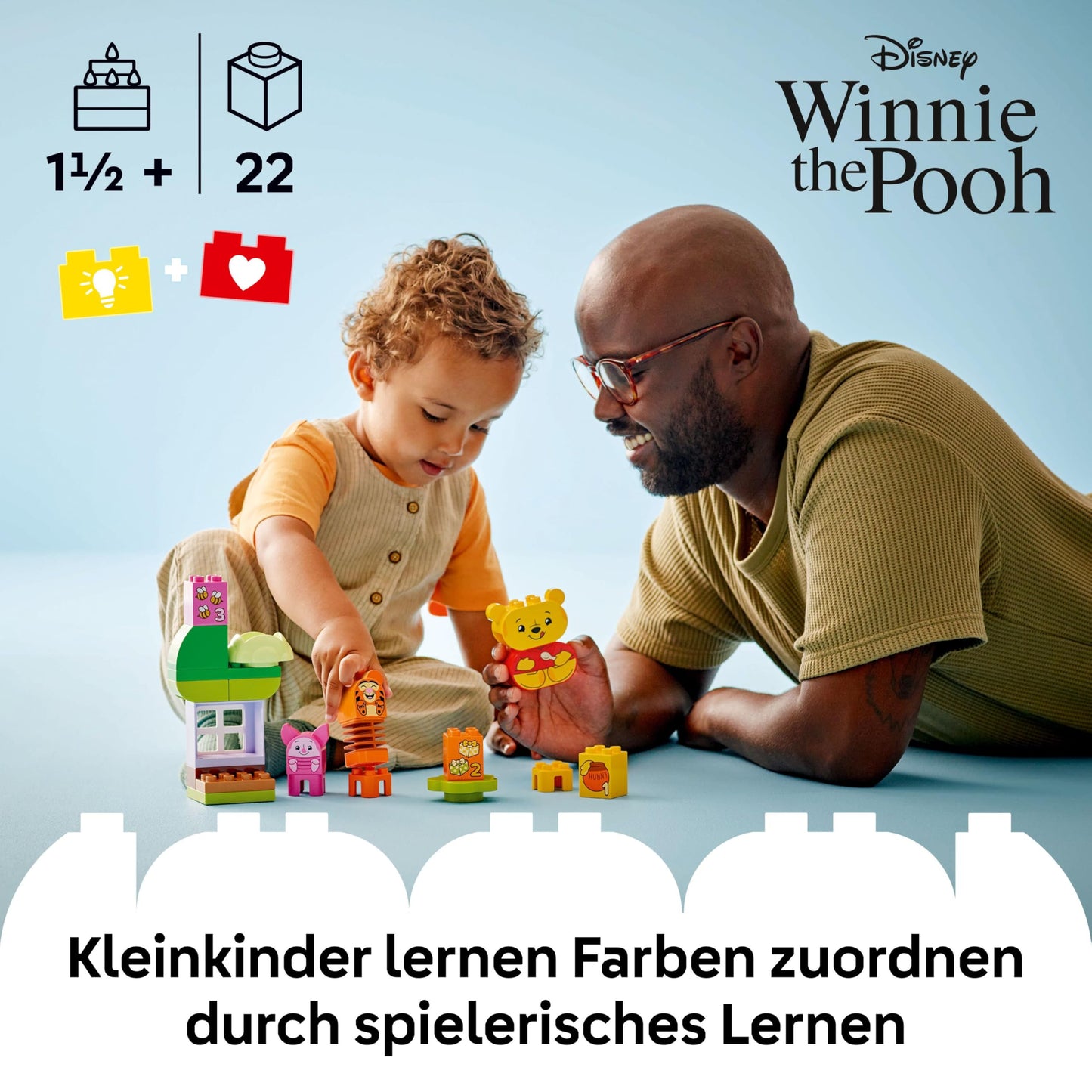 LEGO DUPLO | Disney Winnie the Pooh's Birthday Party - Educational Toy for Preschool Children - Set of 3 Minifigures, Including Winnie the Pooh, Tigger & Piglet - Gift for Boys & Girls from 1 Year 10457