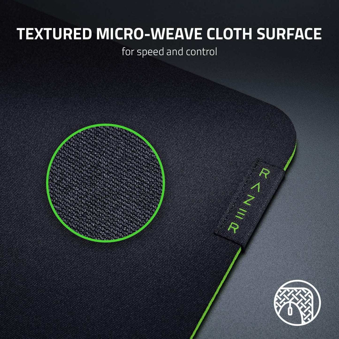Razer Gigantus V2 3XL - Soft gaming mouse pad for fast gaming styles and optimal control (1200 x 550 x 4mm, textured micro-fabric fabric, non-slip rubber) black - RZ02-03330500-R3M1