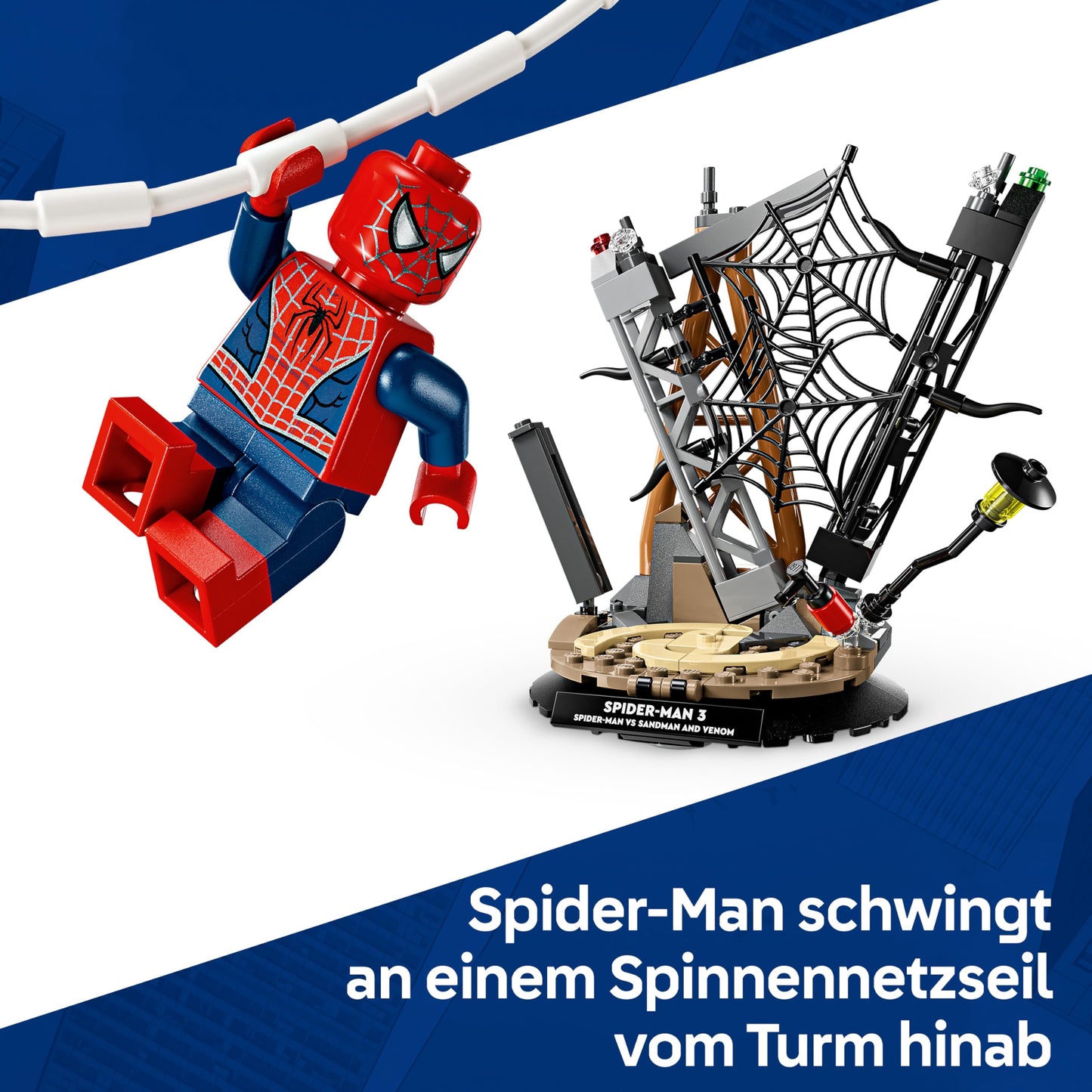 LEGO | Marvel Big Showdown: Spider-Man vs. Sandman - Spiderman toy with 3 minifigures - Spider Man, Venom and Sandma - children's gift for boys aged 9 and up, girls and fans - 76334