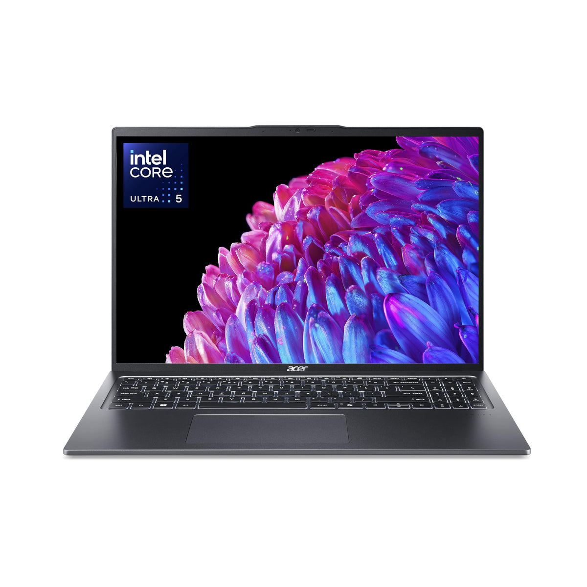 Acer Swift Go 16 SFG16-72-561M Ultraptop Copilot 16 Zoll WQXGA IPS 60Hz (Intel Core Ultra 5 125U, 16 GB RAM, 512 GB SSD, Intel Graphics, Windows 11) Grau, Metal-Finish
