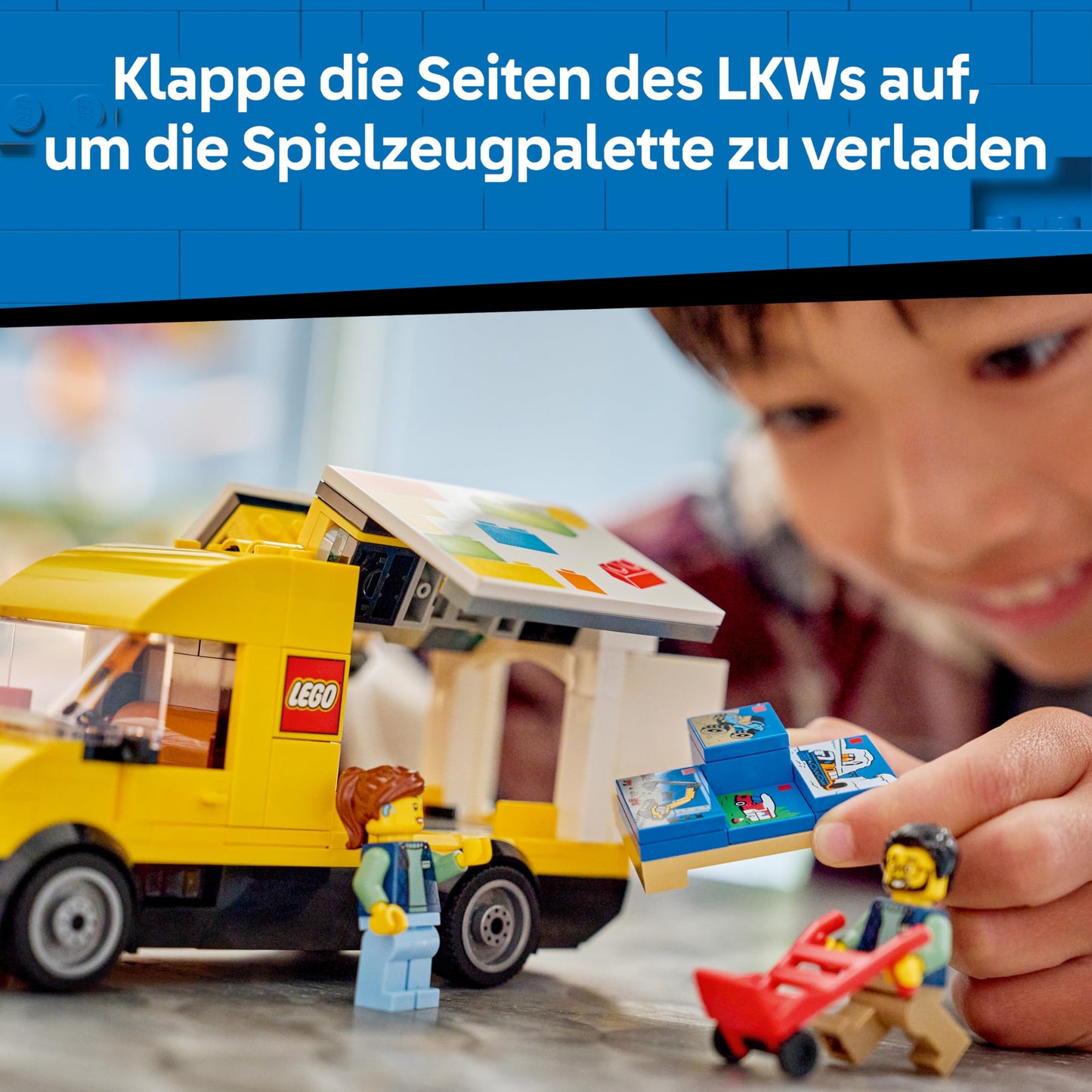 LEGO City: The LEGO delivery truck - model building with 2 minifigures, transport truck and accessories - birthday gift for boys aged 6 and over - 60500