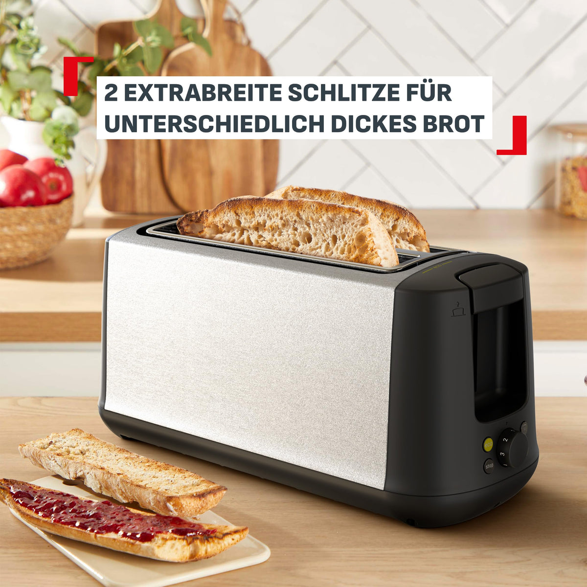 Tefal Subito, toaster cu fante duble și fante lungi - TL342DE0