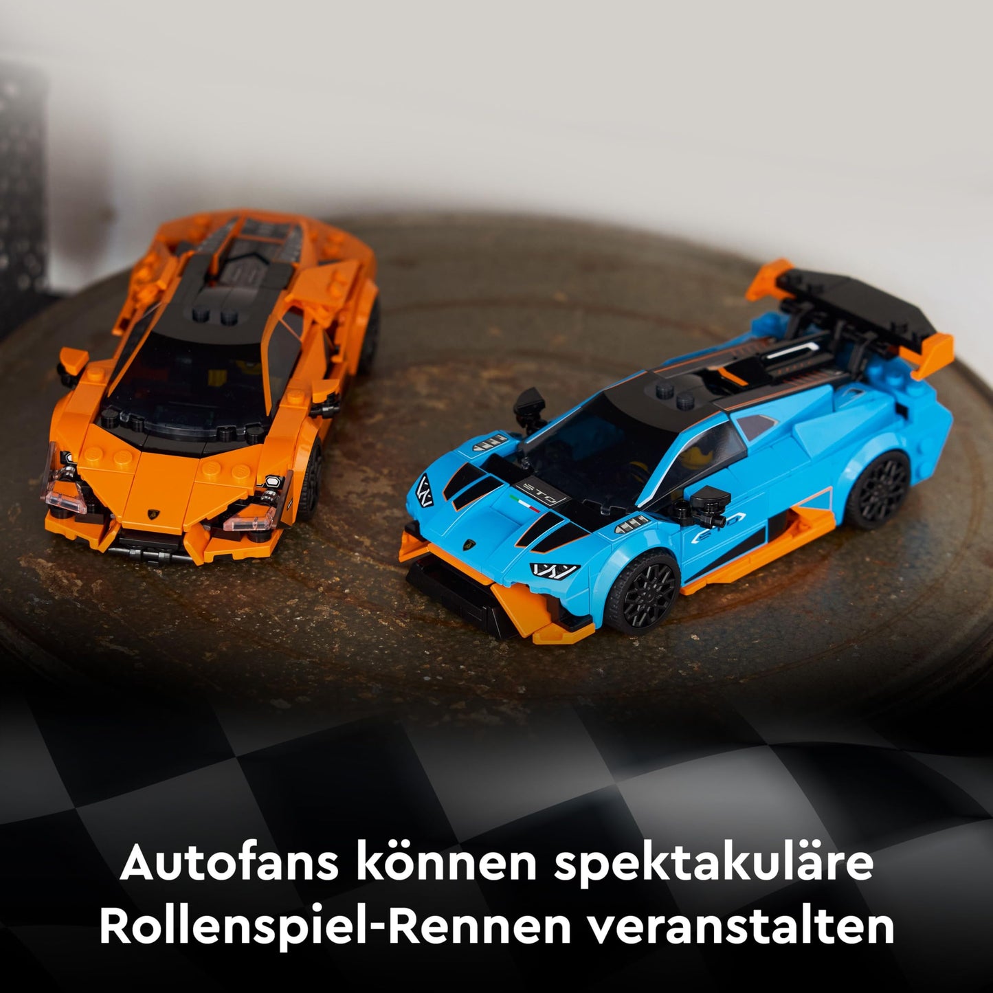 LEGO construction toys Speed Champions Lamborghini Revuelto and Huracán STO - 77238