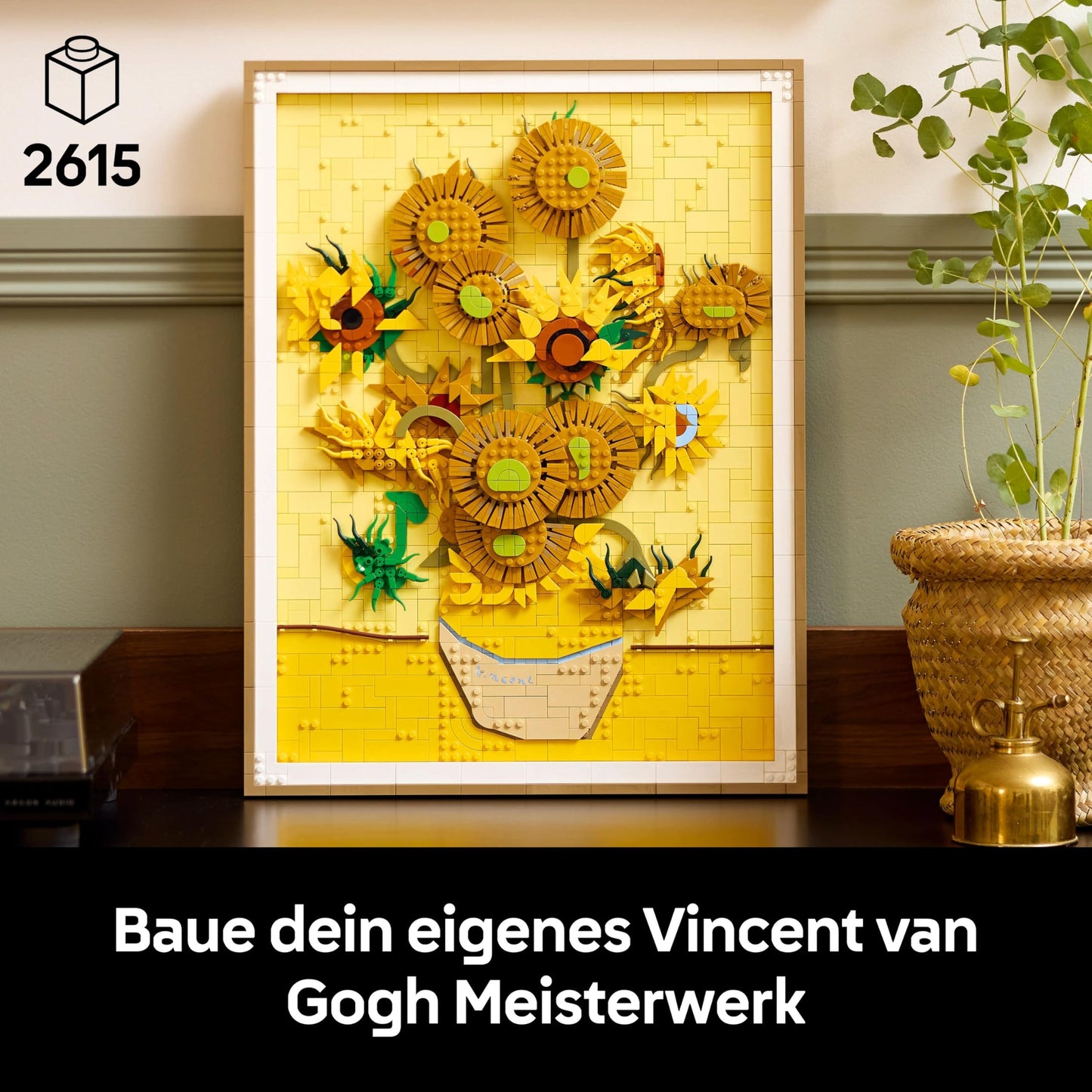 LEGO Art Vincent Van Gogh - Sunflowers - 3D flower painting with moving flowers - Decoration for the living room or office - Building kit for adults - Creative gift idea for men & women 31215
