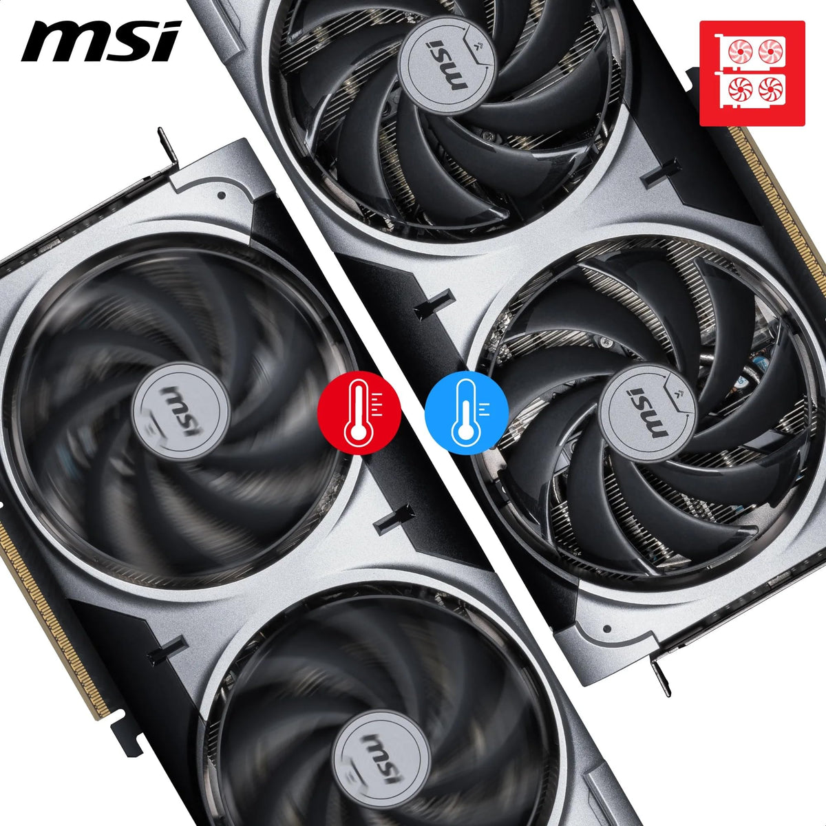 MSI GeForce RTX 5070 12G Ventus 2X OC - Placă grafică de gaming - V532-003R