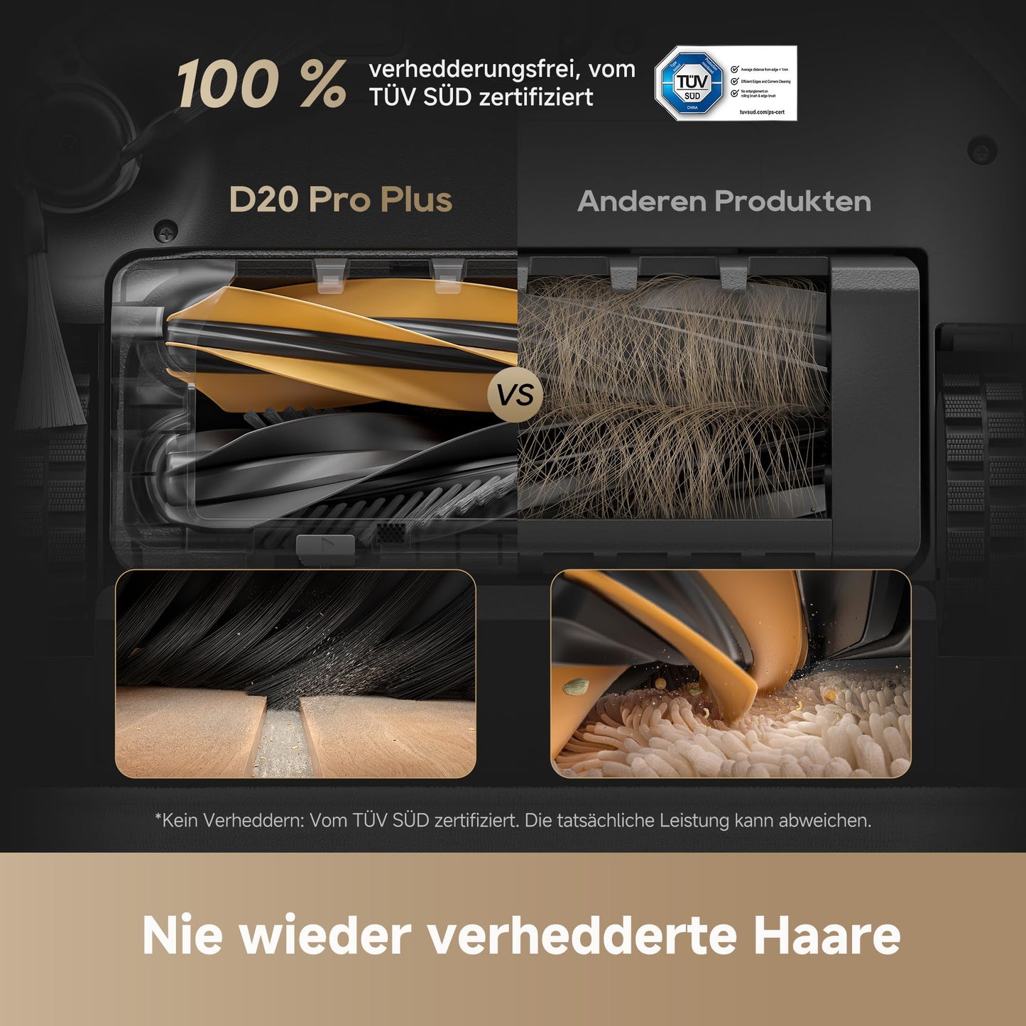 dreame D20 Pro Plus vacuum robot, 13,000 Pa suction power, DuoBrush for animal hair, corner cleaning, self-removal, obstacle prevention. with LDS navigation & laser, vacuums and mops, hard floors & carpets, 5,200 mAh battery - ‎RLD43SD