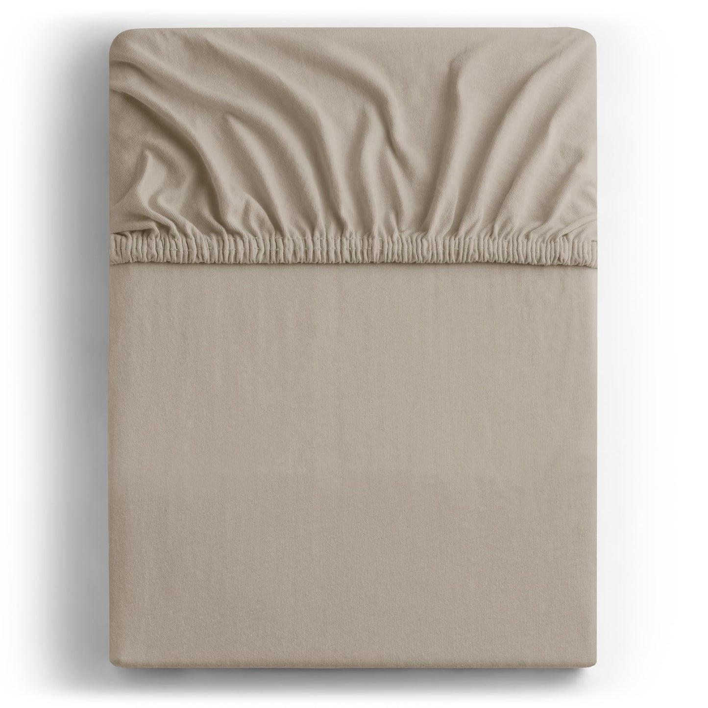 DecoKing fitted sheet 200x220 220x240 cm 100% combed cotton cappuccino fitted sheets jersey box spring bed Amber 200 x 220 220 x 240