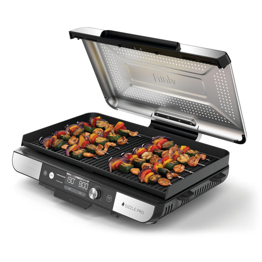 Ninja Sizzle Pro XL Indoor Grill & Plancha, Silver/Black GX101EU