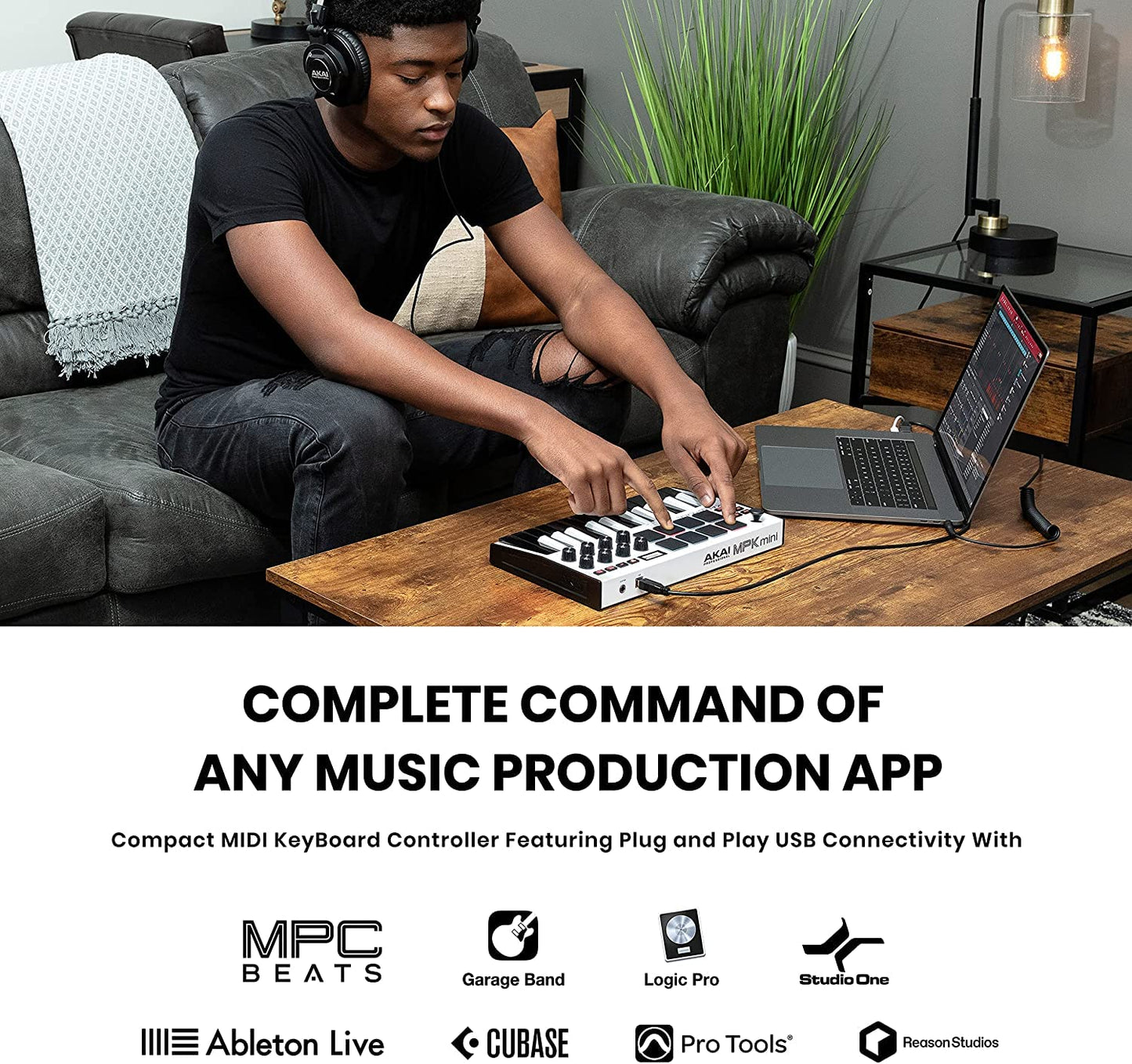 AKAI Professional MPK Mini MK3 White and M-Audio HDH40