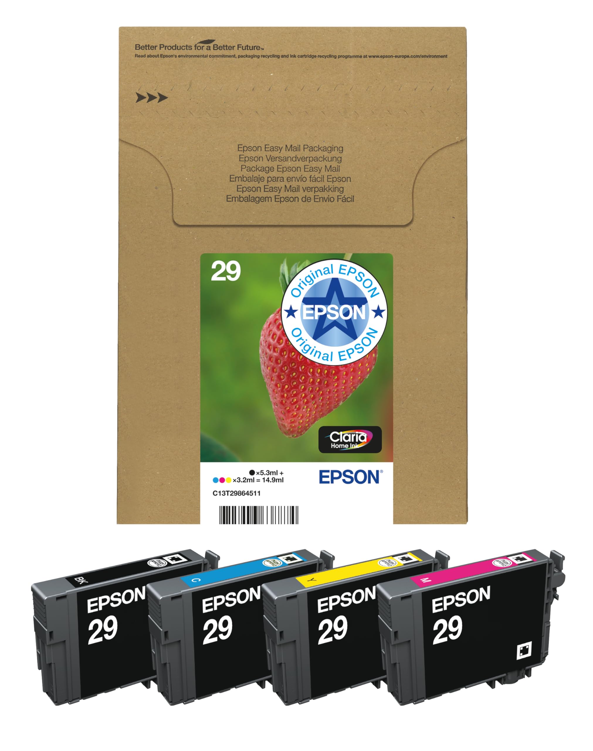 Pachet multiplu Epson 29 Strawberry, 4 cartușe (T2986)