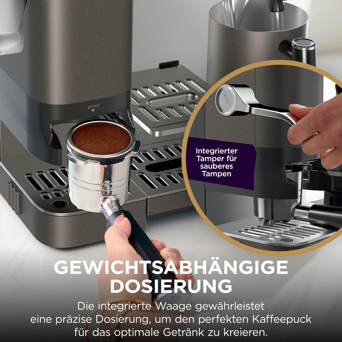 Ninja Luxe Pro 3-in-1-Masina de cafea cu râșniță, ES701EUBR
