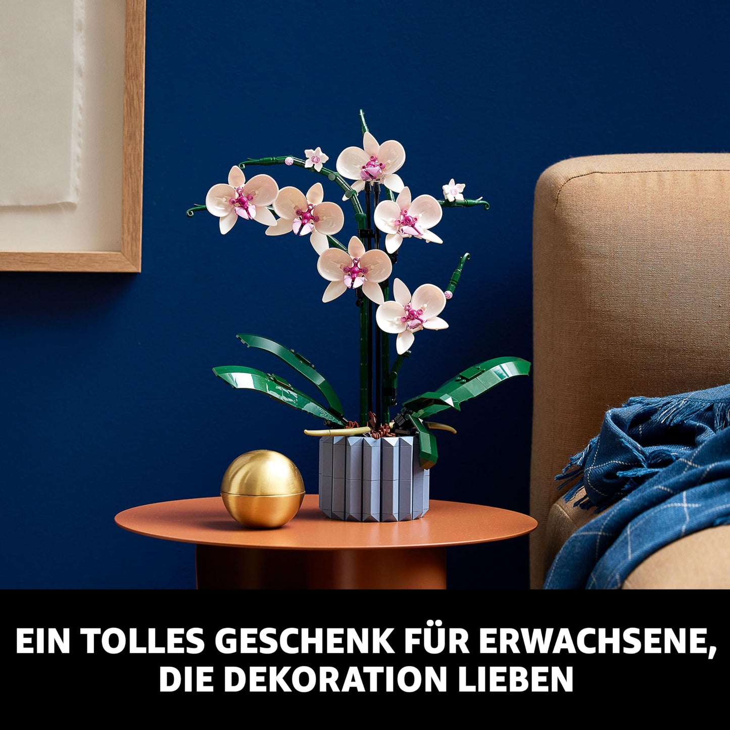 LEGO Botanicals Orchid - Artificial Plants Set with White and Pink Flowers - Model Kit for Adults - Home and Room Decoration - Botany Collection - Gifts for Women and Men 10311