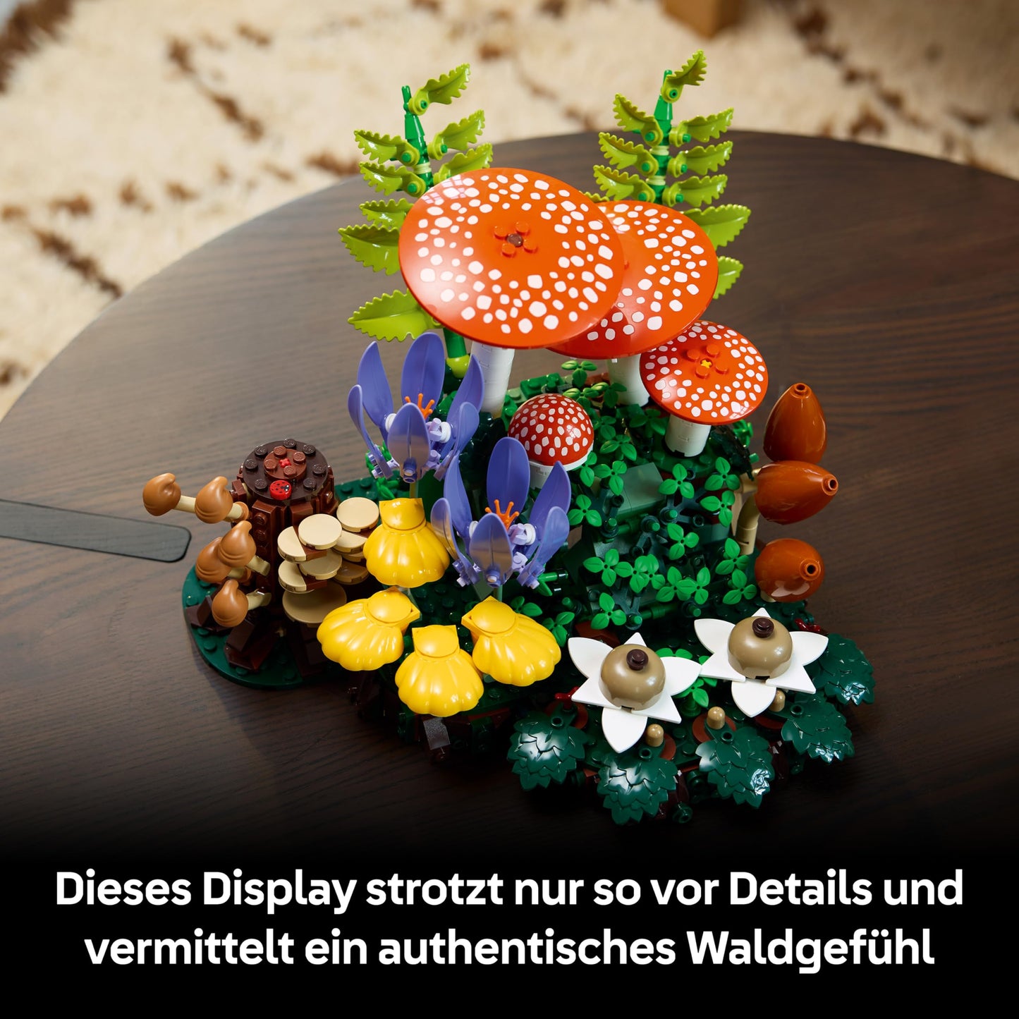 LEGO Botanicals Forest Mushrooms - Artificial Plant Set for Adults - Including Fly Agaric & Artificial Flowers for Living Room or Bedroom Decoration - DIY Gift Idea - 11505
