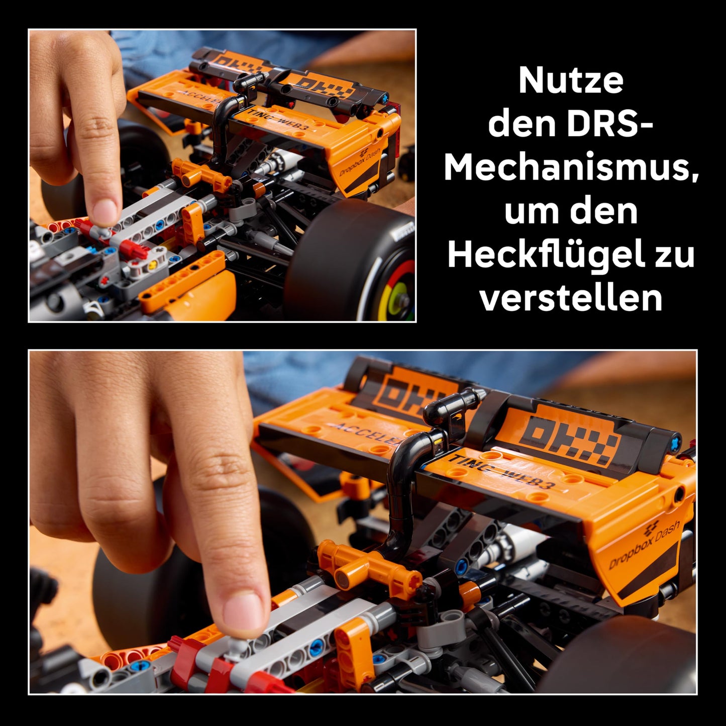 LEGO Technic McLaren MCL39 F1 racing car - model building for adults - collector's set with V6 engine, differential and DRS activation - gift idea for racing and motorsport fans - 42228