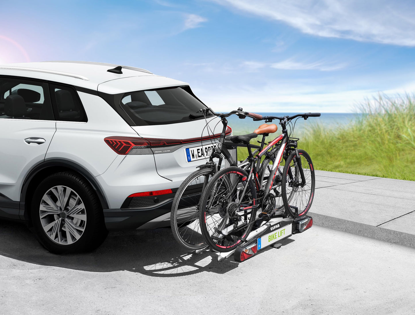 EUFAB 11554 bicycle carrier for the towbar