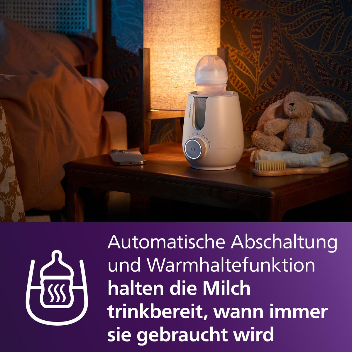 Philips Avent Premium 2-in-1 Bottle Warmer and Sterilizer – Warm water bath technology with hospital-grade standards, intelligent temperature sensor, prevents hot spots, SCF359/00