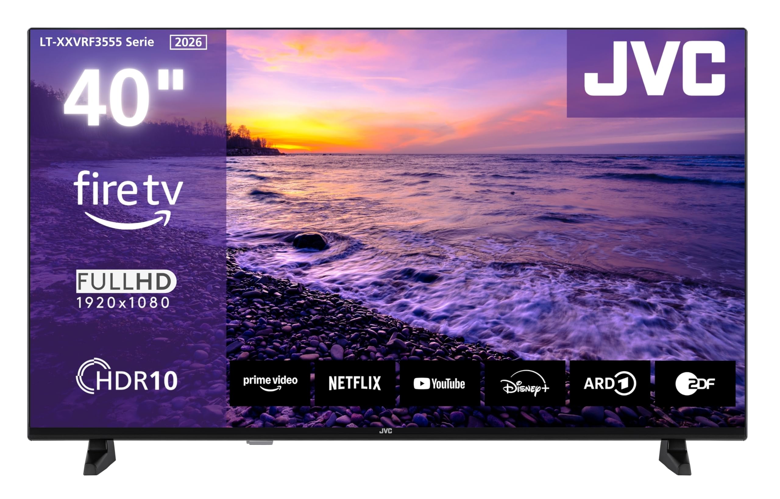 JVC TV 40 inch Fire TV Full HD Smart TV HDR TV with Alexa voice control and