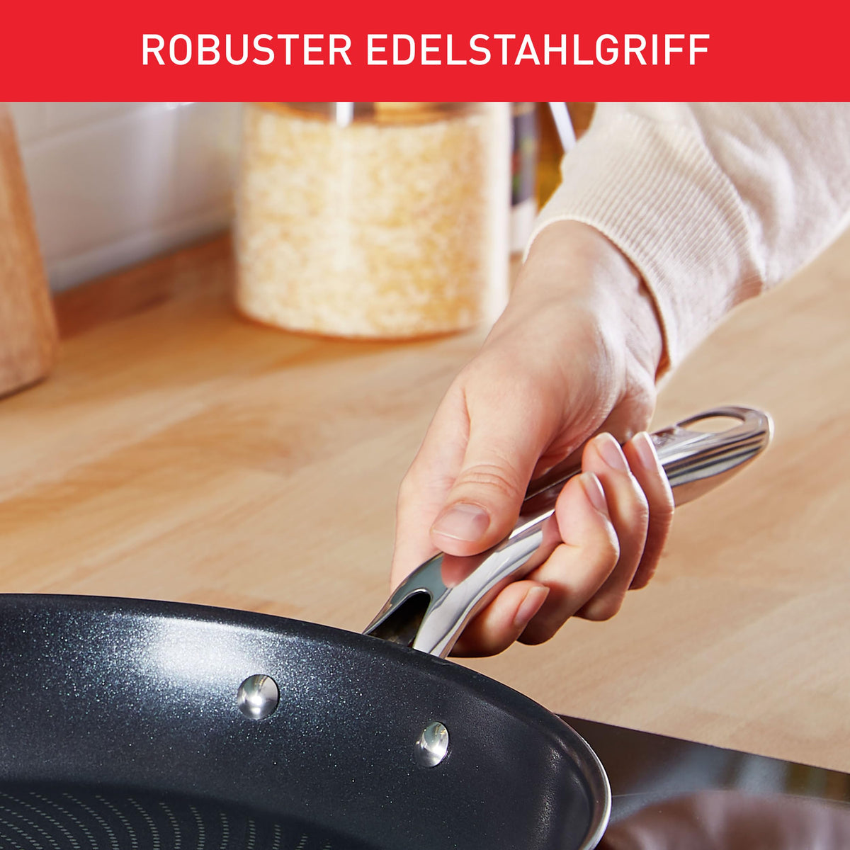 Tefal Infinite Induction Frying Pan 28 cm, frying pan with non-stick coating, Thermo-Signal for ideal cooking temperature, easy to clean, suitable for all types of cooktops, premium stainless steel, H81506 - H8150625