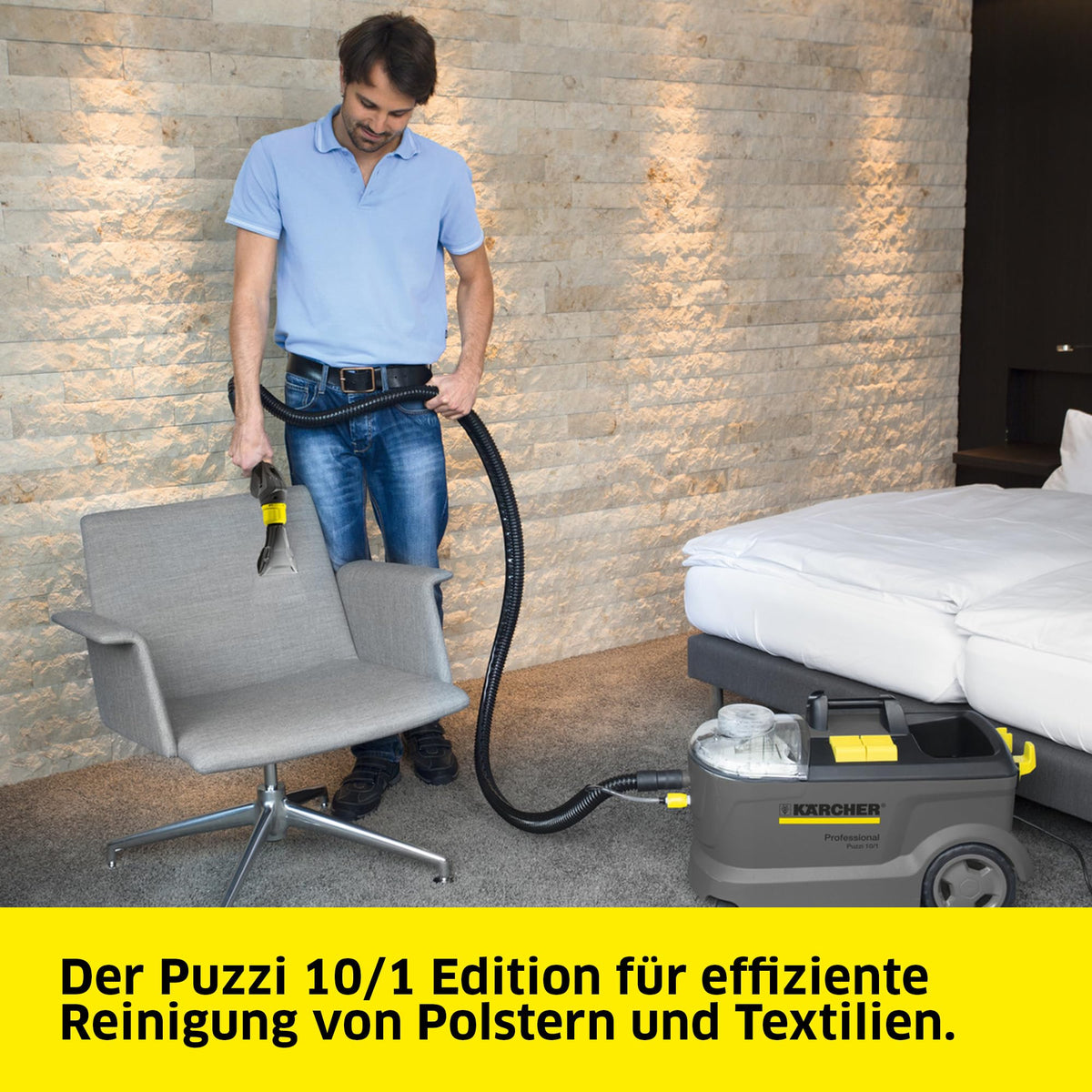 Kärcher Puzzi 10/1 Edition Carpet Cleaner, for Upholstery and Textiles, 10 L, 20-25 m²/h, 10.5 kg, Gray - ‎1.100-131.0