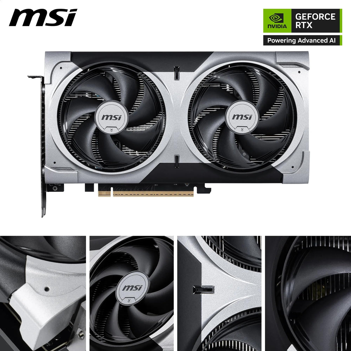 MSI GeForce RTX 5060 Ti 8G Ventus 2X OC Plus - 8GB GDDR7 (28Gbps/128-bit), PCIe 5, Boost: 2602 MHz, HDMI 2.1b, DisplayPort 2.1b, Extra Core-Pipes - V536-001R