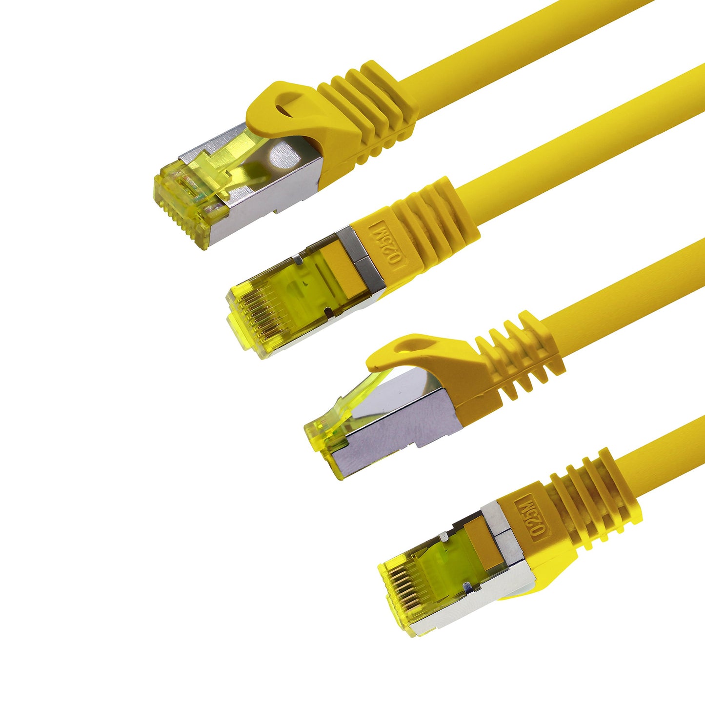 1aTTack.de Cat.7 network cable 1.5m yellow pack of 10 Cat7 Ethernet cable network LAN cable raw cable 10 Gb s SFTP PIMF LSZH set patch cable with Rj 45 plug Cat.6a - 4251073616803