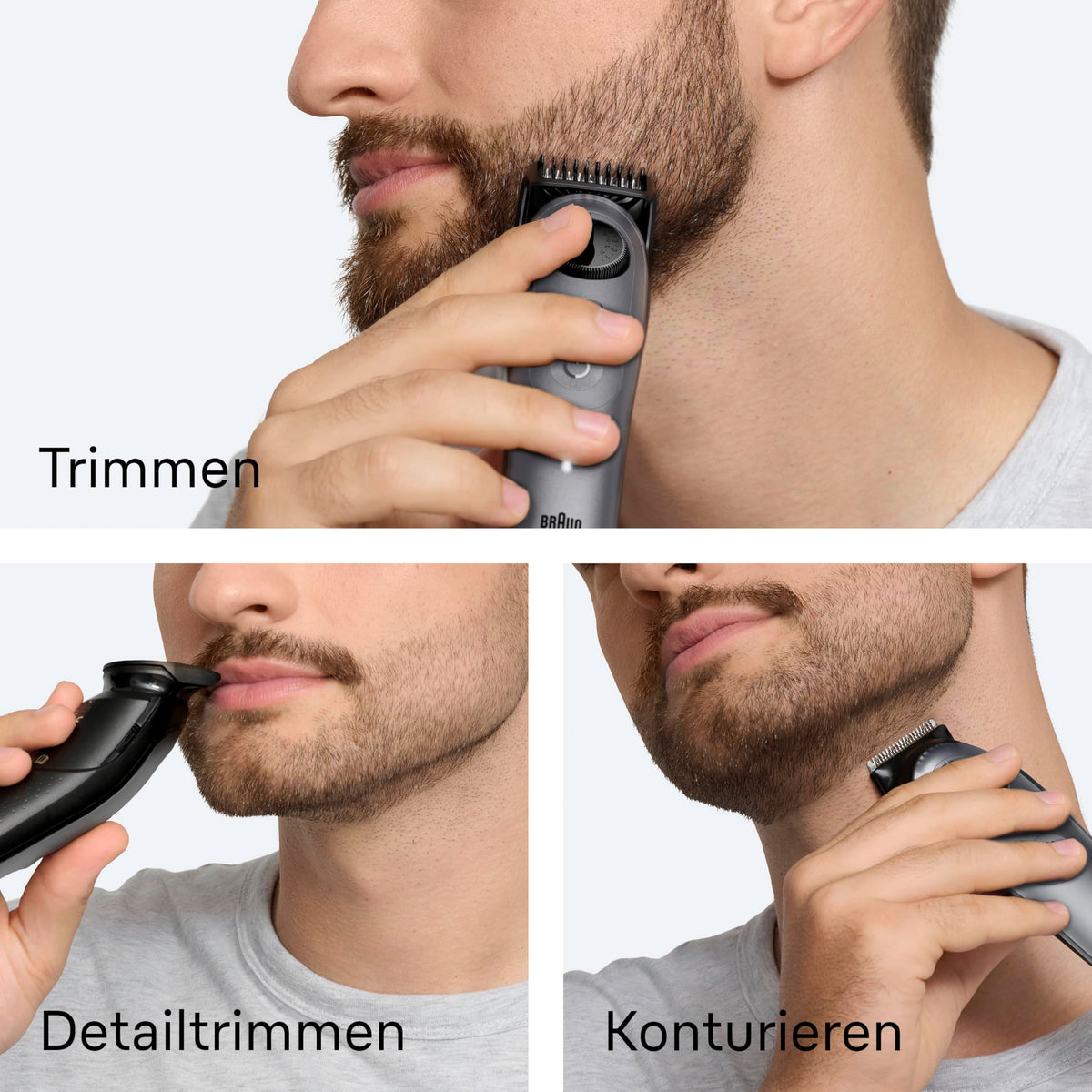 Braun Beard Trimmer Series 5, Cordless Beard Trimmer for Men, BT5525, Gray - 7500435244947