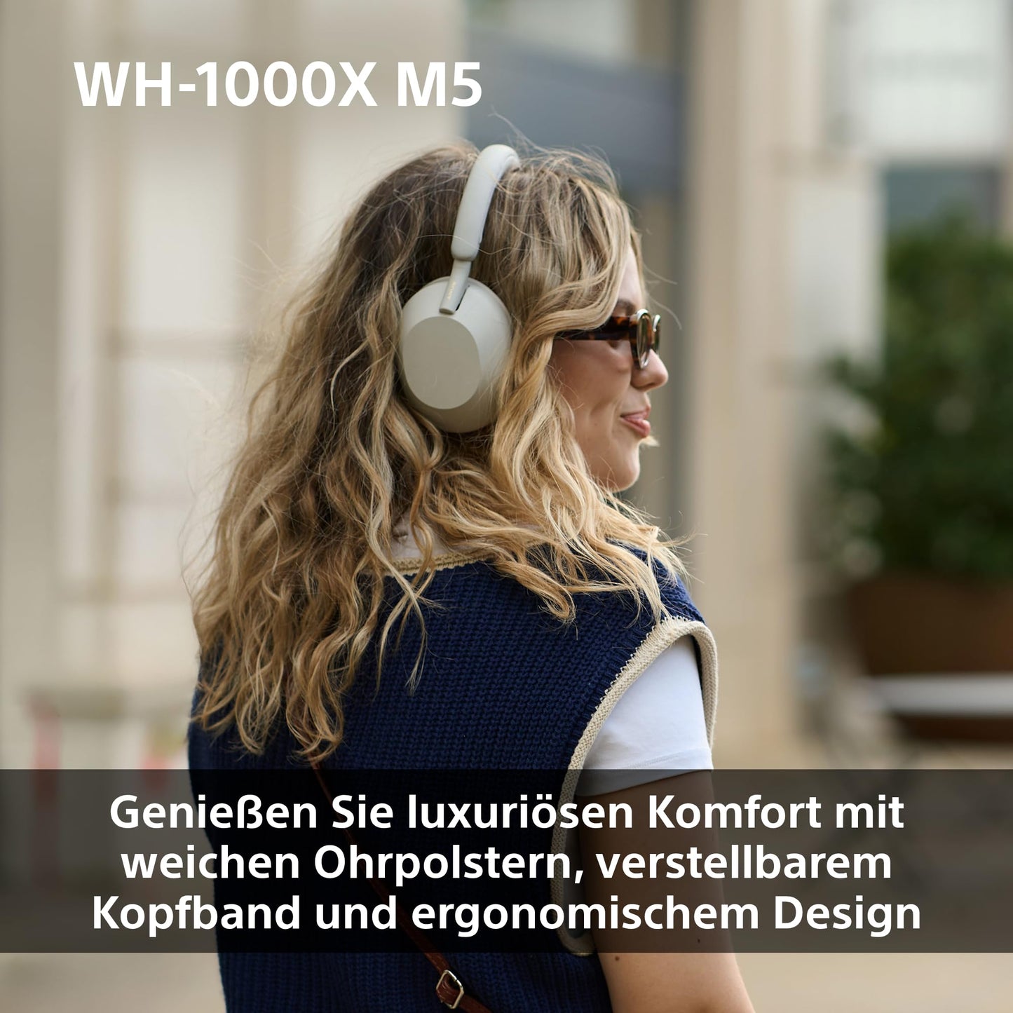 Sony WH-1000XM5 wireless over-ear headphones, active noise canceling at premium level with spatial 3D audio, transparency mode, up to 30 hours of battery life, Bluetooth, black - WH1000XM5B.CE7