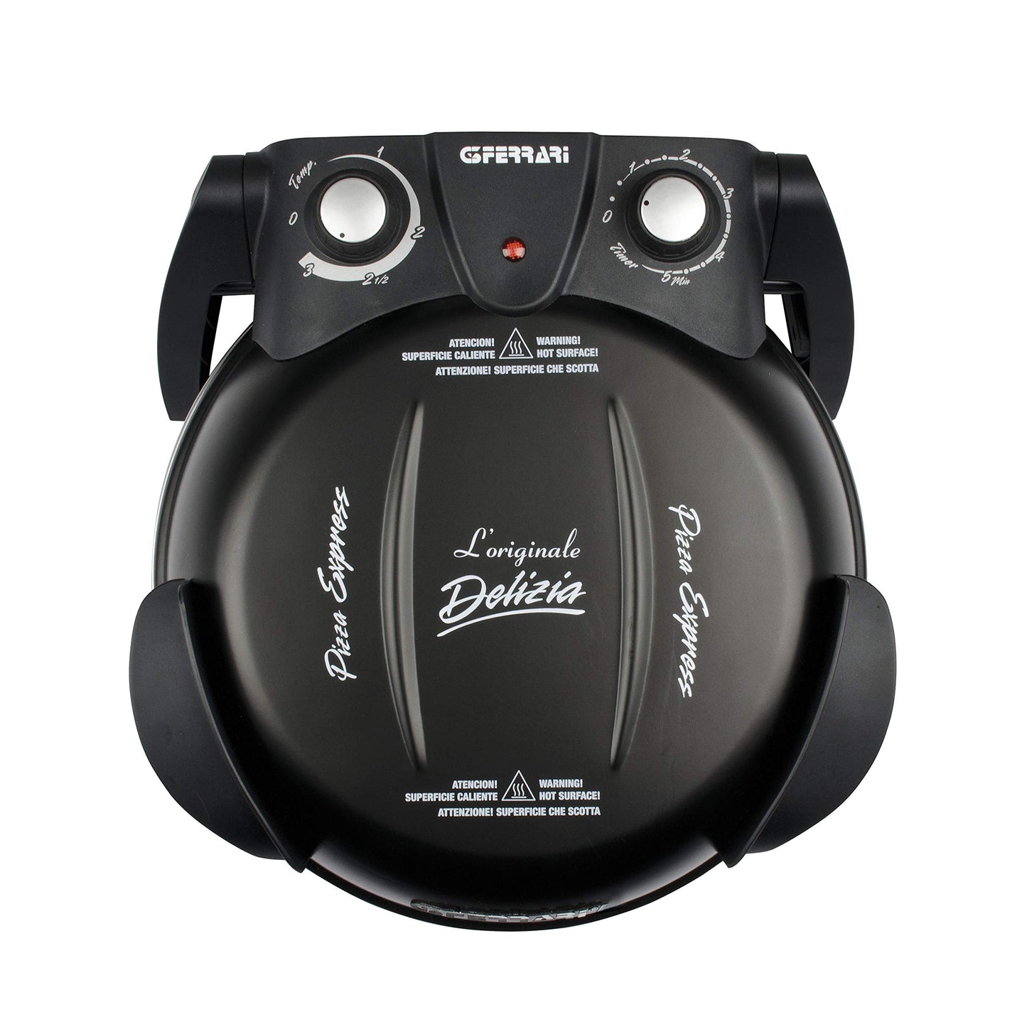 G3 Ferrari G10006 Pizza External Pleasure, Oven Pizza, 1200 W, 400°C, Rock Fireproof (diameter 31 cm), Timer 5', Cookbook Included, Black, 33.5 x 20 x 35 (L x H x P) cm - G1000610