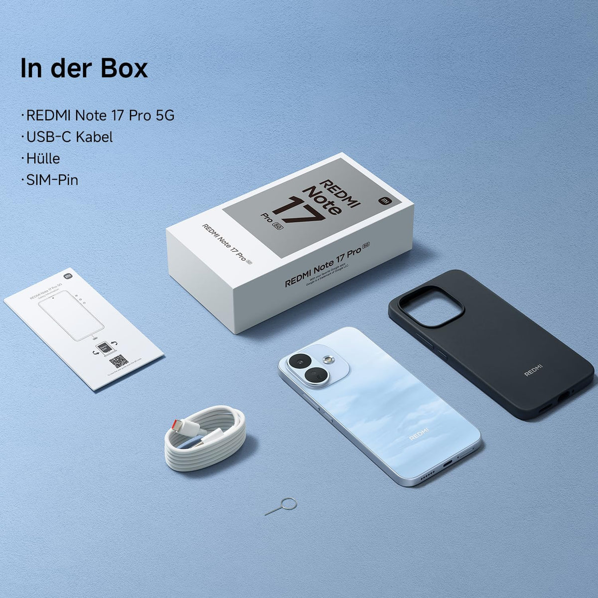 Xiaomi REDMI Note 17 Pro 5G, Smartphone 8+512 GB, Sky Blue, 8340 mAh Akku