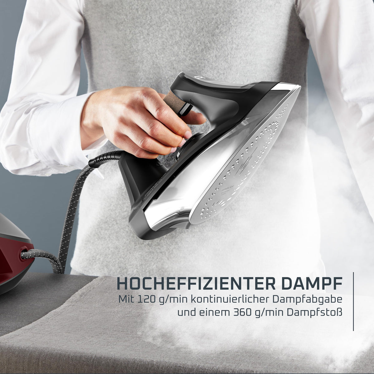 Rowenta Force Pro 350 Steam Iron Station, 2400 Watts, 6.4 bar, energy-saving - VR7443F0