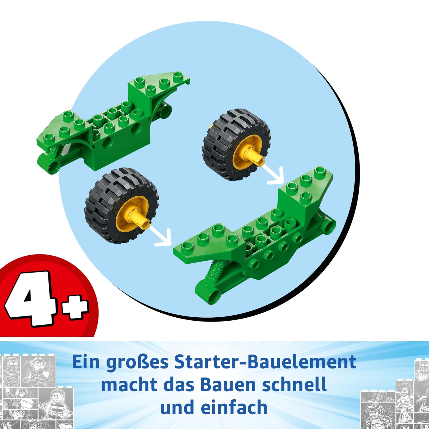 LEGO Marvel action fun with Spin and Electro in their dinosaur speedsters, buildable superhero car for boys and girls aged 4 and up, hero set with toy car, Spidey and his super friends 11198