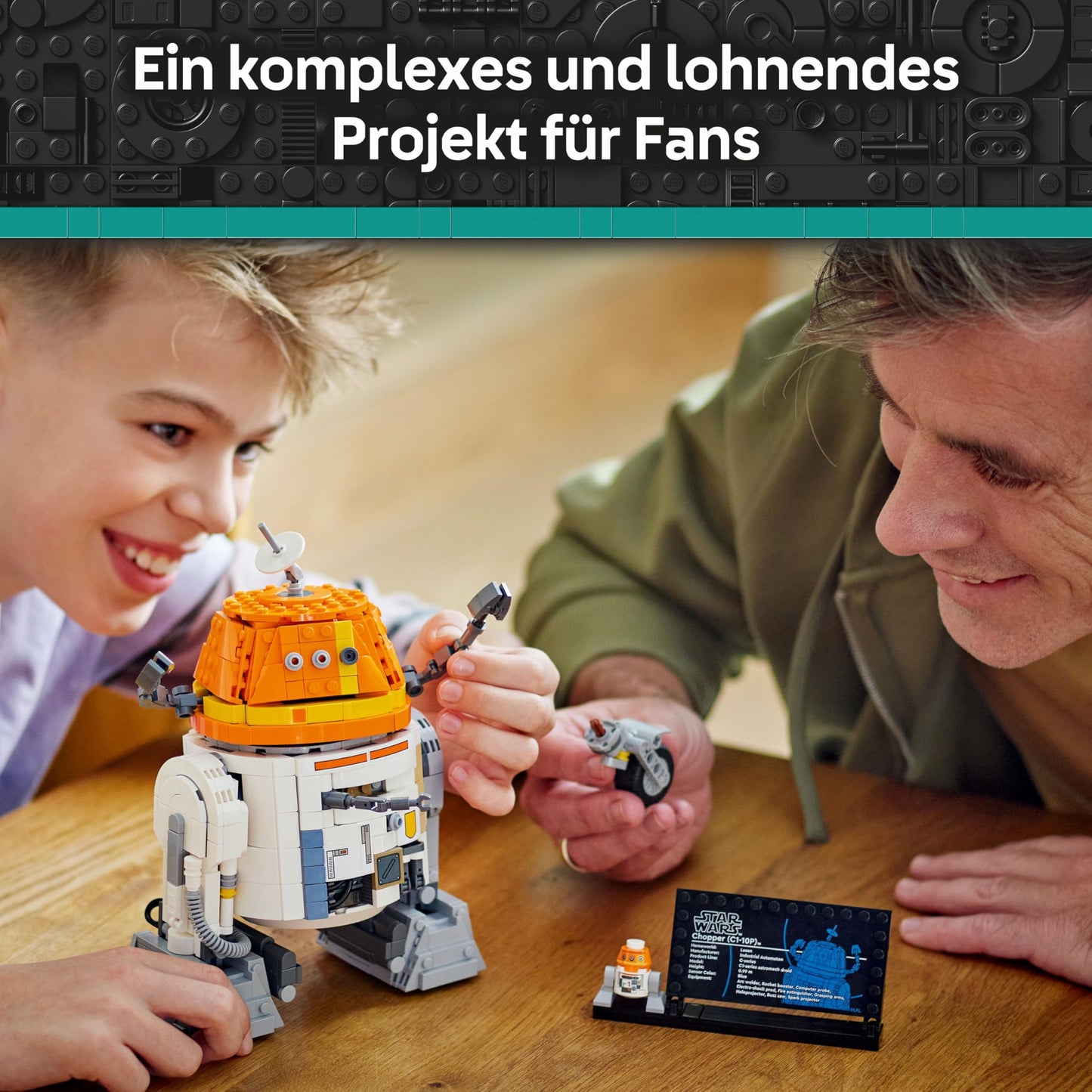 LEGO Star Wars 75416 Ahsoka Astromech Droid Chopper (C1-10P) Figure - Toy with movable head, removable arms and center wheel - Gift for Ahsoka fans, boys and girls aged 10 and up