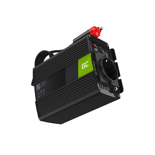 Green Cell® 150W/300W 12V to 230V Sine Wave Volt Car Voltage Converter Inverter Power Solar Inverter DC AC Converter Current Converter Caravan Car Modified Sine Cigarette Lighter Socket
