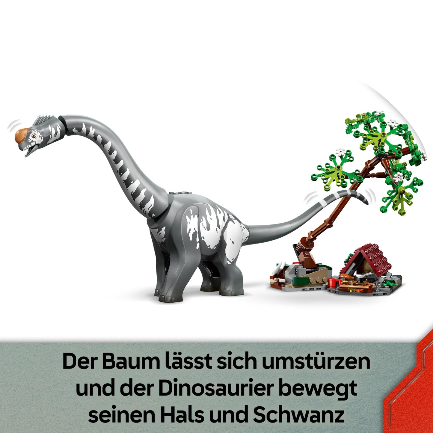 LEGO Jurassic World Raptor & Titanosaurus: Great Tracking - 2 toy dinosaur figures, an off-road vehicle, a motorcycle and 3 minifigures - gift for boys and girls aged 7 and up - 76973