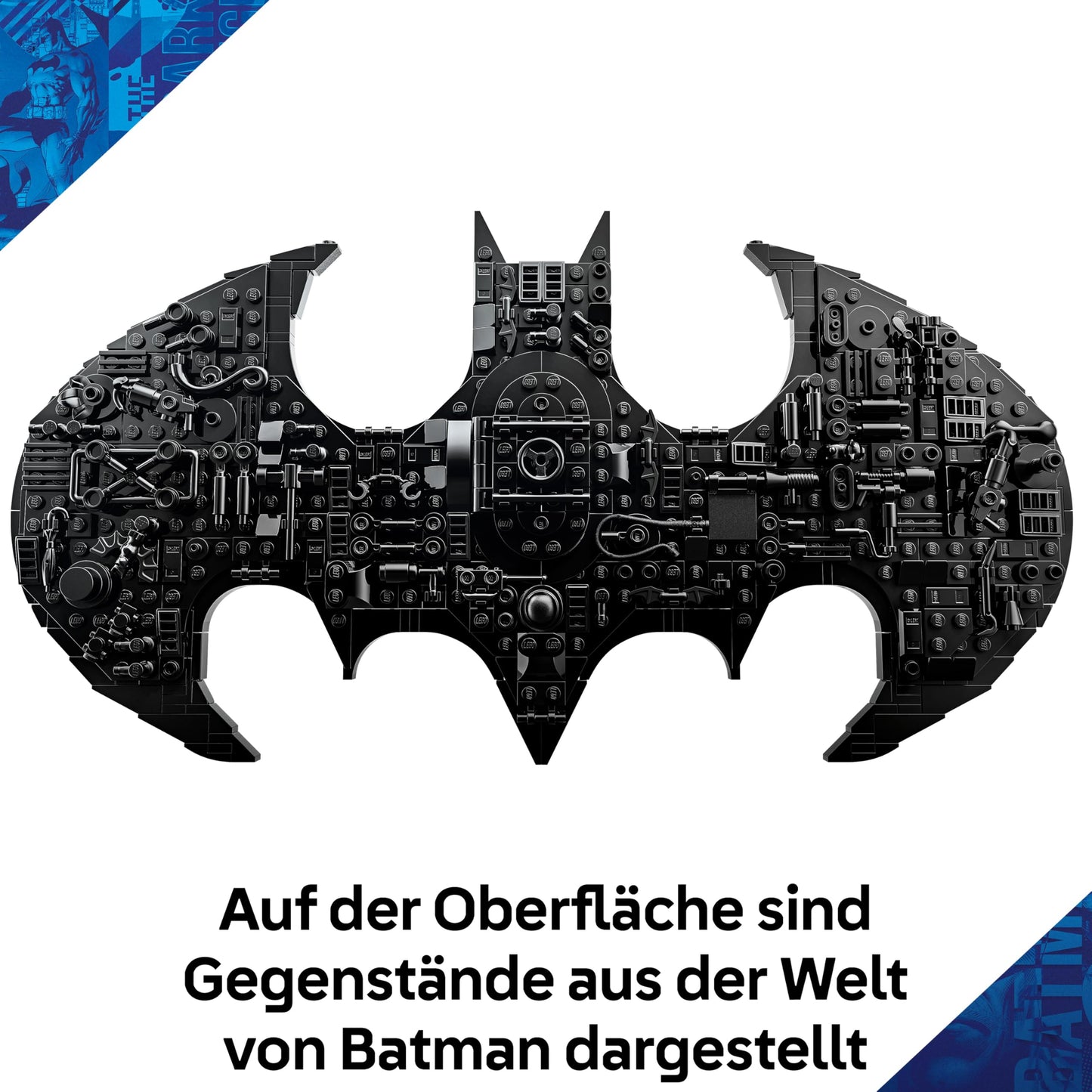 LEGO DC Batman: Batman Logo - Superhero toy with minifigures - Creative model building for boys and girls - DIY decoration for children's rooms - Gift for fans aged 12 and over - 76330