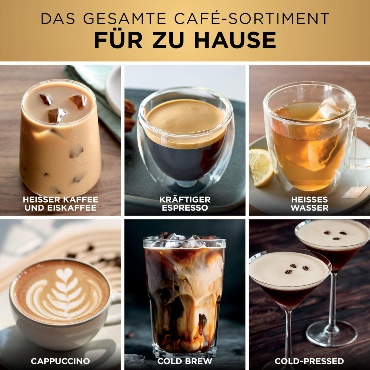 Ninja Luxe Café Pro David Beckham 3-in-1-Masina de cafea Negru și Aur - ES771EUBK