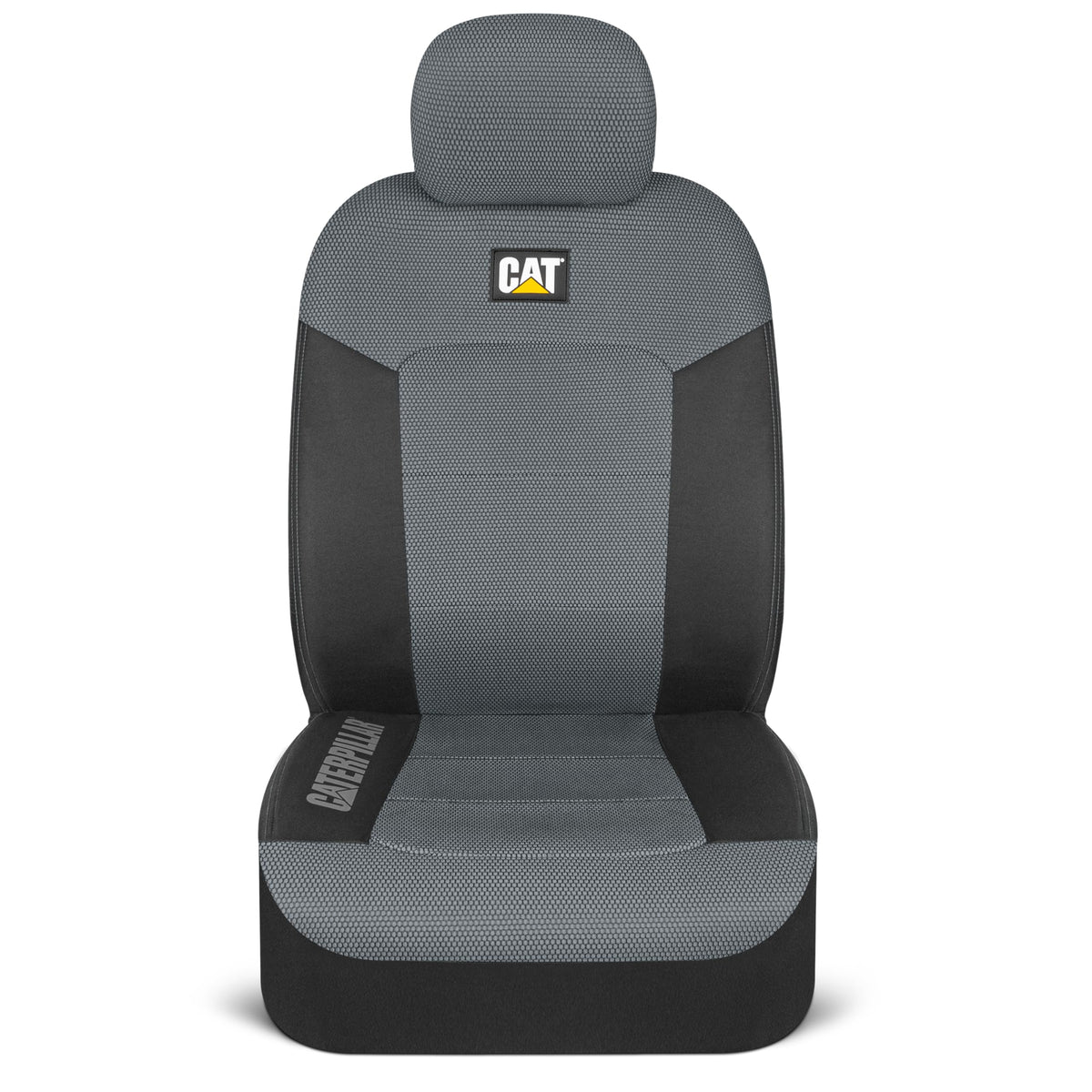 CAT® MeshFlex Car Seat Covers for Cars, Trucks, and SUVs (2-Piece Set) - Gray  
 Car seat covers for front seats, truck seat protectors with comfortable mesh back, car interior covers, 12.13 x 10.98 x 6.14 inches - CASC-2284-GR