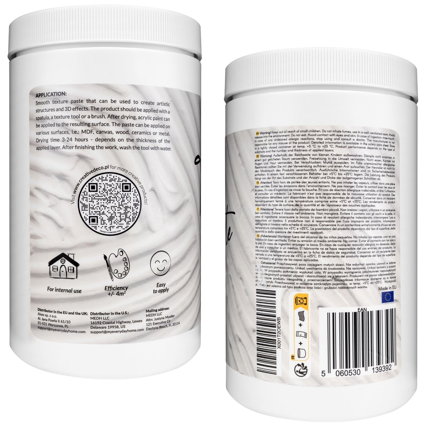 Creative Deco smooth texture paste