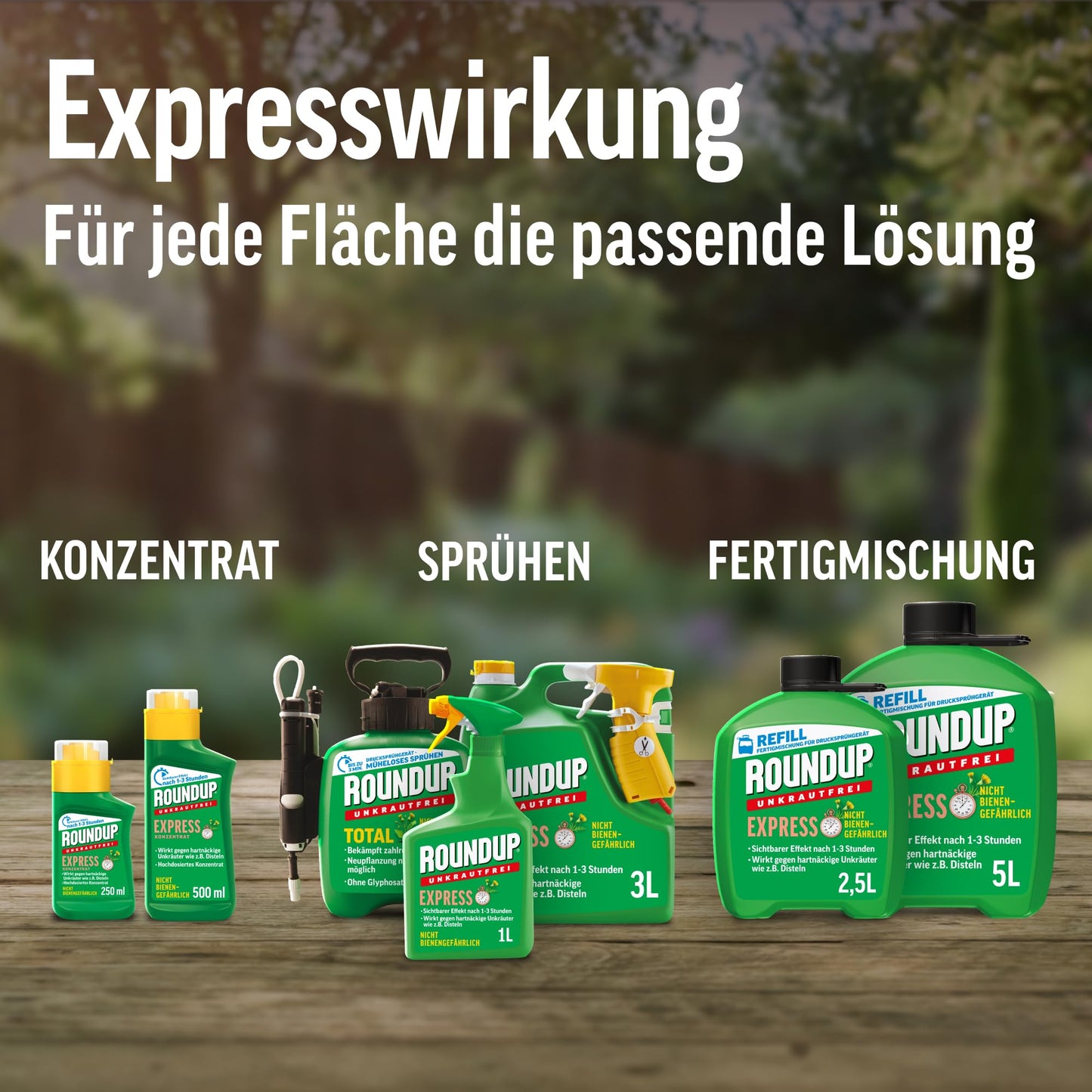 Roundup Weed Free Express 3L pressure sprayer against weeds - 32080