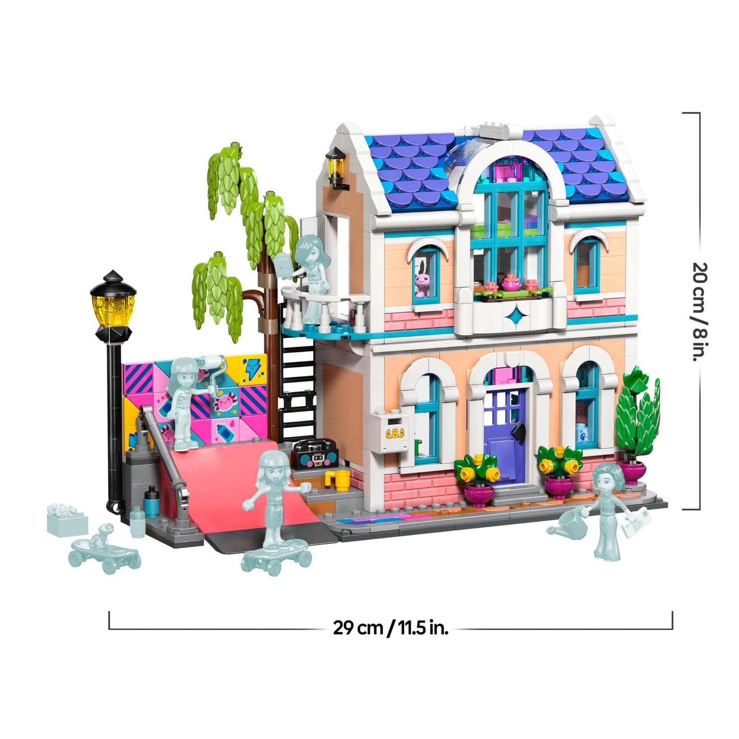 LEGO Friends Liann's Family House - Miniature Playset with Garden, 4 Mini Dolls, Axolotl & Gecko Animal Figure and Accessories - Birthday Gift for Girls Ages 7 and Up - 42687