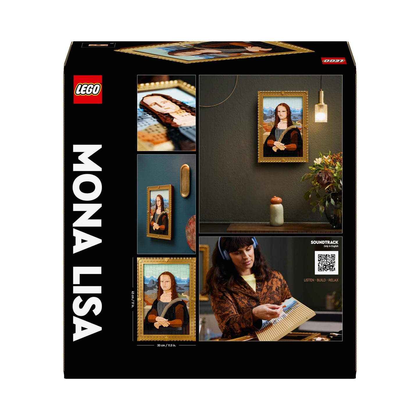 LEGO Art Mona Lisa Adult Set Leonardo da Vinci Painting Hanging Creative Activity for Men Women Gift for Art Lovers Italian Renaissance Art 31213