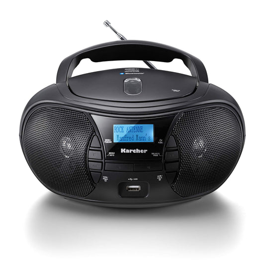 Karcher RR 5028D portable CD radio (CD player, DAB+ radio, Bluetooth, battery/mains operation, USB) black