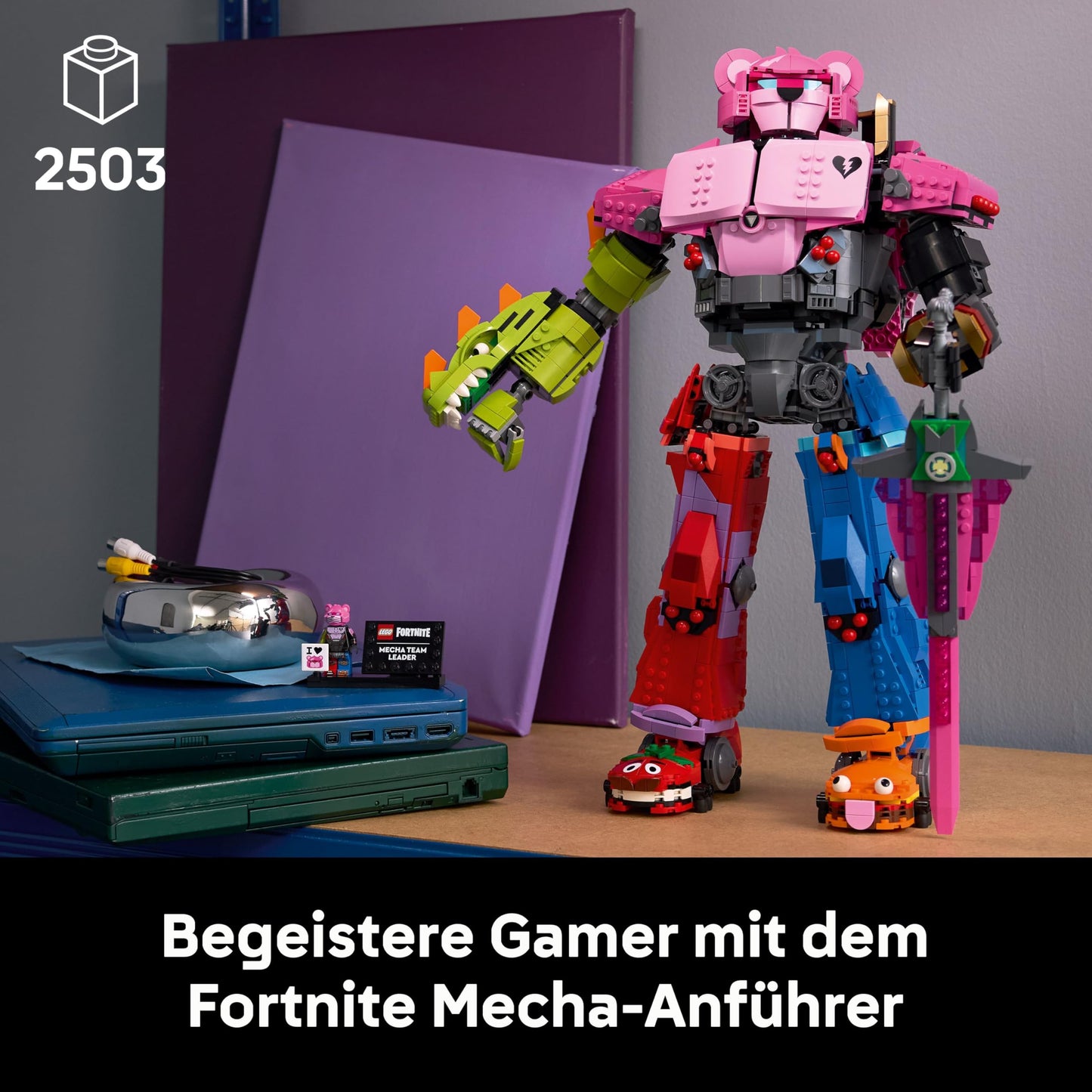 LEGO Fortnite Mecha Leader - Gaming Model Building Including Sword & Minifigure - Collectible & Gift for Adult Video Game Fans - 77078