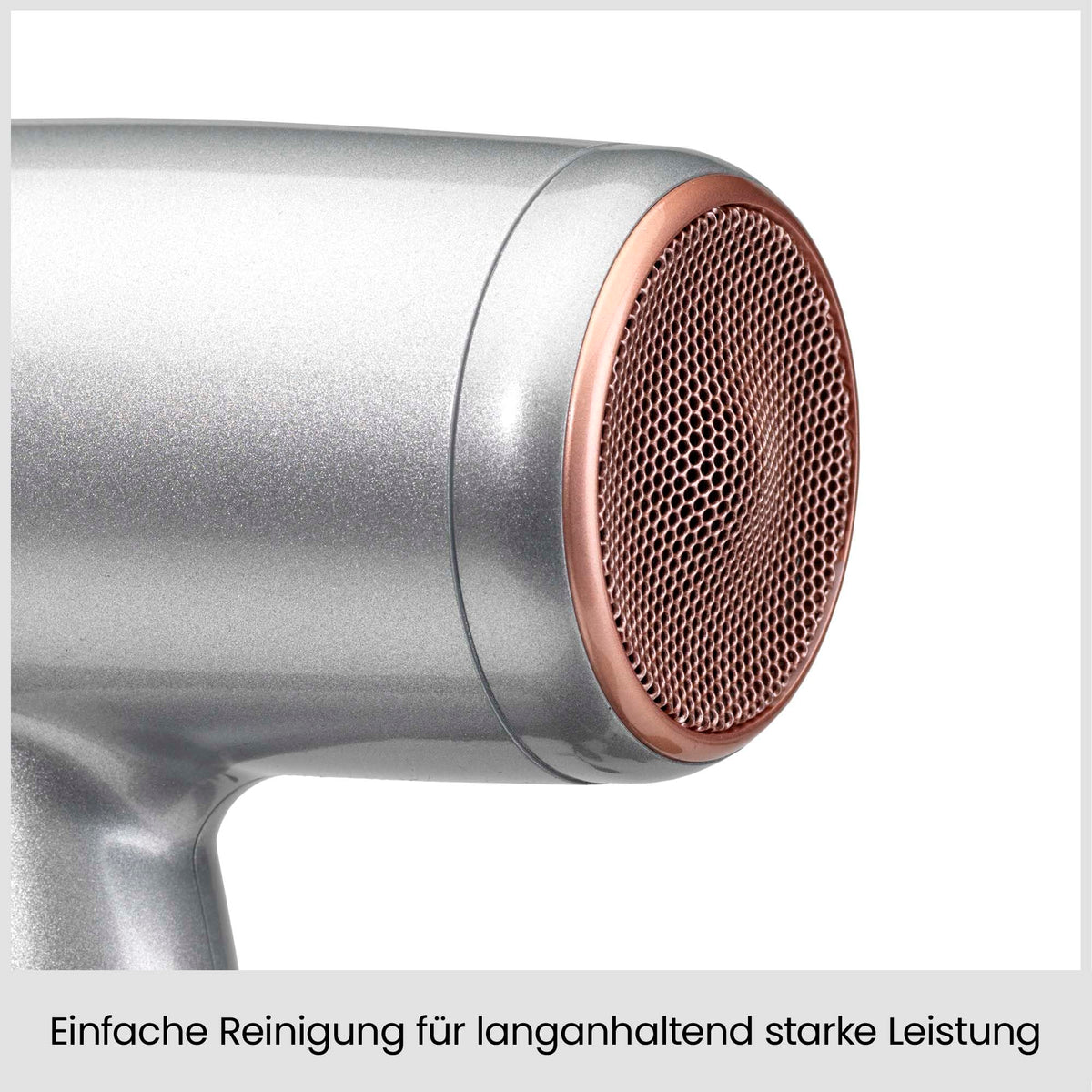 BaByliss Cosmos Uscător de păr ușor cu difuzor – 2100W Uscător puternic și elegant, tehnologie cu ioni împotriva frizz-ului, 3 niveluri de căldură și 2 viteze ale ventilatorului, argintiu, D580DE