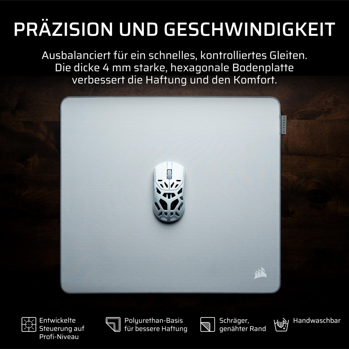 Corsair MM PRO Control Groß Gaming-Mauspad – Grau - CH-941C061-WW